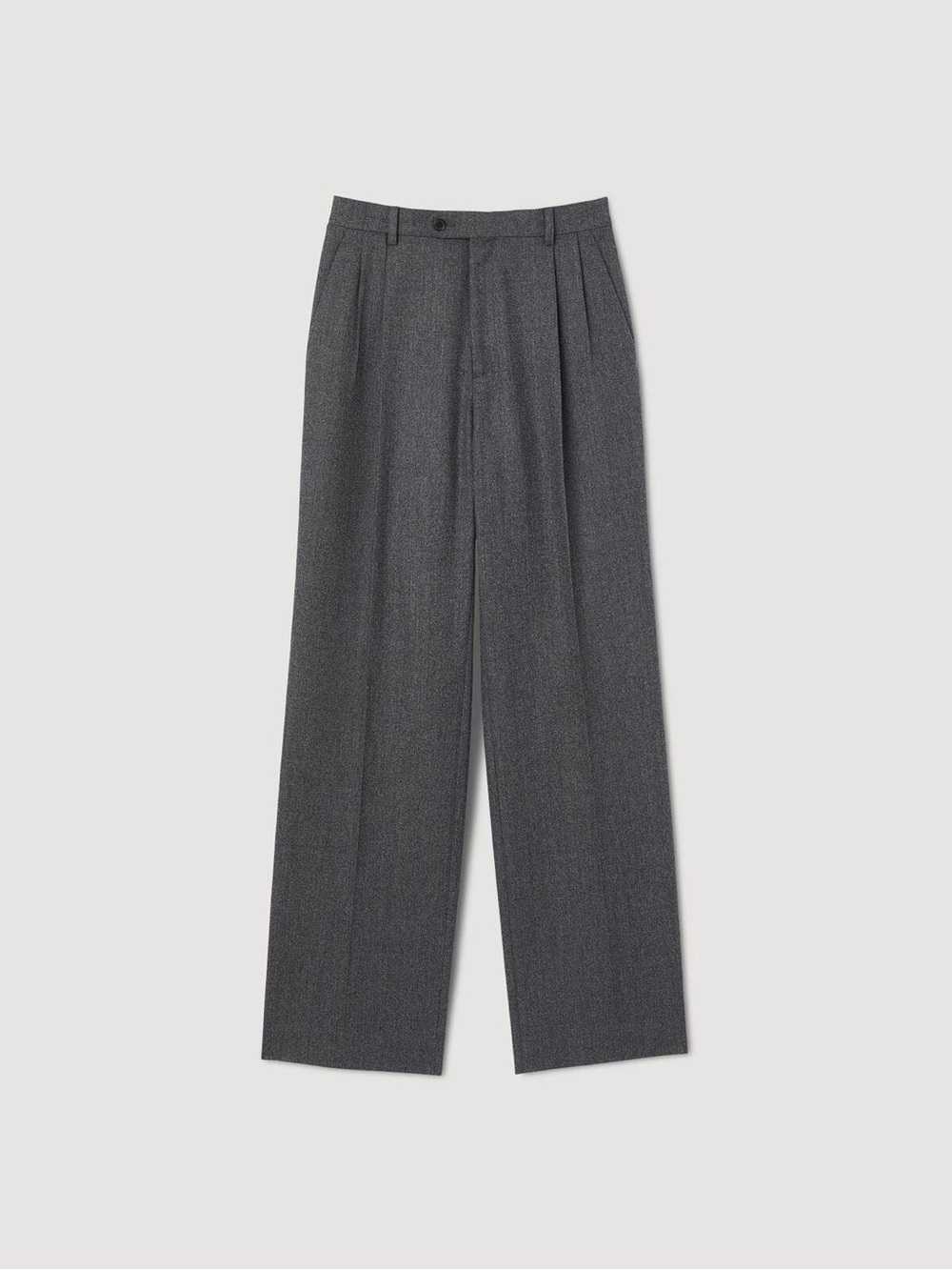 Sandro Women's Wide-Leg Pleated Trousers — Charcoal